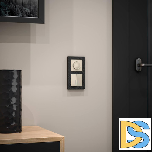 Выключатель двухклавишный проходной с подсветкой Werkel слоновая кость W1122103 4690389155635