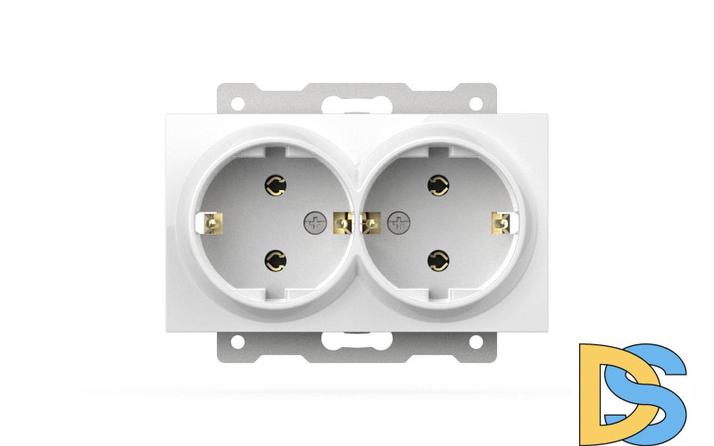 Розетка двухместная с заземлением ELBI Zena Vega 609-015600-907