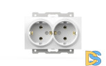 Розетка двухместная с заземлением ELBI Zena Vega 609-015600-907