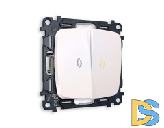 Комплект механизма 2-кл выключателя с подсветкой Ambrella Volt Omega MO204010