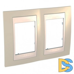 Рамка 2-ая (двойная), Песчаный/Бежевый, серия Unica, Schneider Electric