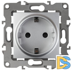 Розетка 2P+E Schuko со шторками Эра 12-2102-03 Б0014689