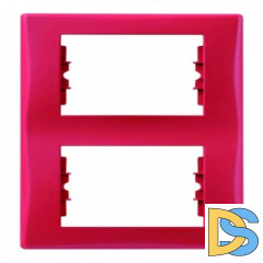 Рамка 2-ая (двойная) вертикальная, Красный, серия Sedna, Schneider Electric