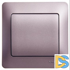 Выключатель 1-клавишный , Сиреневый туман, серия Glossa, Schneider Electric