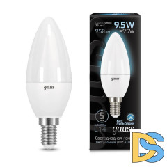 Лампа светодиодная Gauss E14 9.5W 4100K матовая 103101210