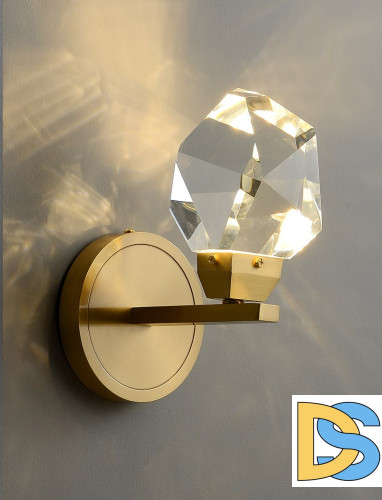 Бра Delight Collection Crystal rock II 9701W/1 brass
