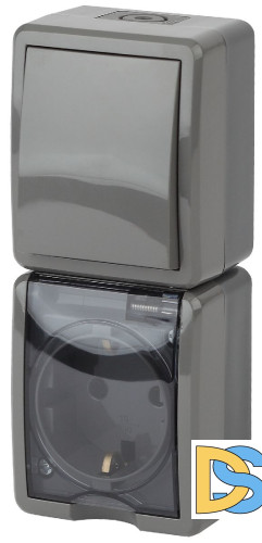 Блок розетка + выключатель Эра 11-7407-03 Б0036005