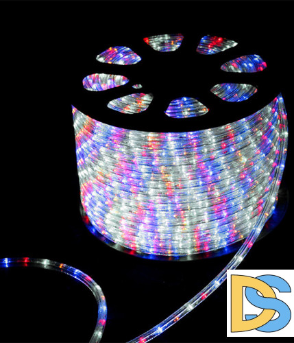 Светодиодный дюралайт Laitcom (LTC) 220В 36 LED/м 2,4 Вт/м Бело-Сине-Красный 100м IP65 F3-H2-220V-WRB