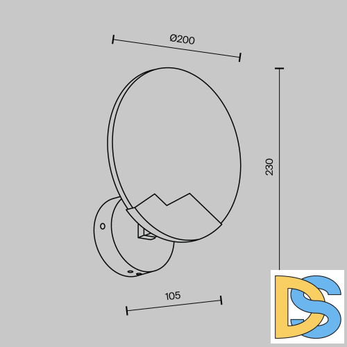 Настенный светильник Modestyle MS.202.200 BS
