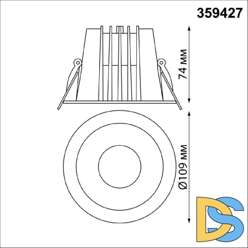 Встраиваемый светильник Novotech Lang 359427