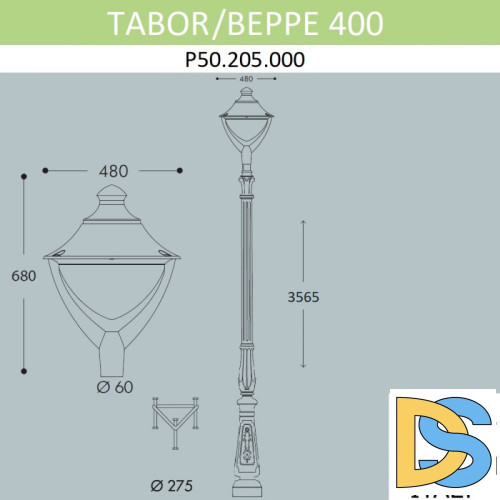 Садовый светильник Fumagalli P50.205.000.AYH27