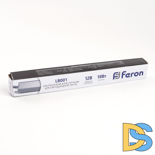 Трансформатор для светодиодной ленты Feron LB001 18Вт 12В IP20 48010