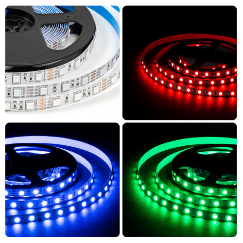 Светодиодная лента Apeyron 12В 5050 14,4Вт/м RGB 5м IP20 LSE-271