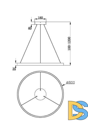 Подвесной светильник Maytoni Rim MOD058PL-L42W3K
