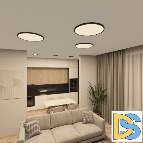 Потолочный светильник Denkirs Thin DK6522-BK