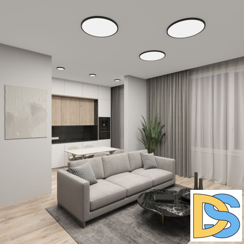 Потолочный светильник Denkirs Thin DK6522-BK