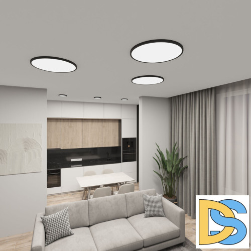Потолочный светильник Denkirs Thin DK6522-BK