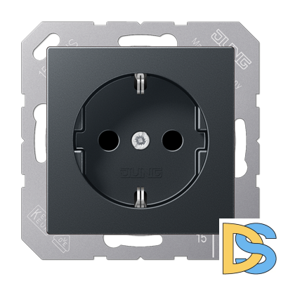 Розетка 2K+З со шторками Jung A1520BFKIANM