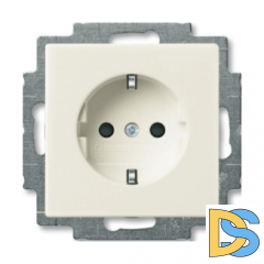 Розетка ABB Basic 55 заземление (слоновая кость)