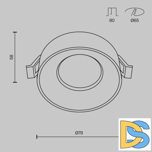 Встраиваемый светильник Maytoni Pauline DL046-01W