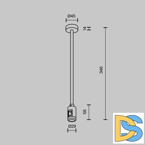 Крепление потолочное с вводом питания Maytoni Flarity TRA158C-B1-B