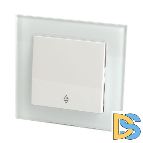 Переключатель одноклавишный Stekker Катрин белый GLS10-7005-01 39244