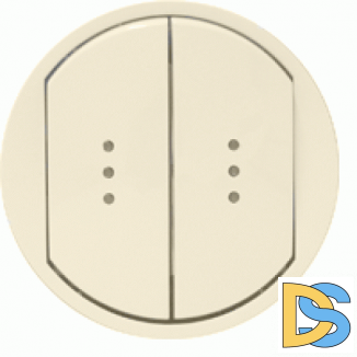 Лицевая панель для выключателя Legrand Celiane 2-клав, подсветка, слоновая кость, 66211