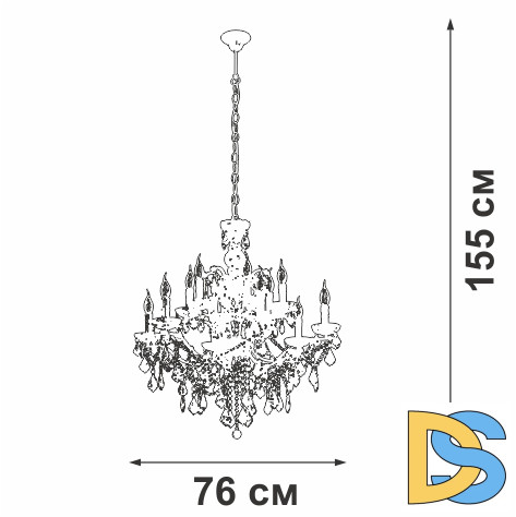 Подвесная люстра Vitaluce V5814-7/12