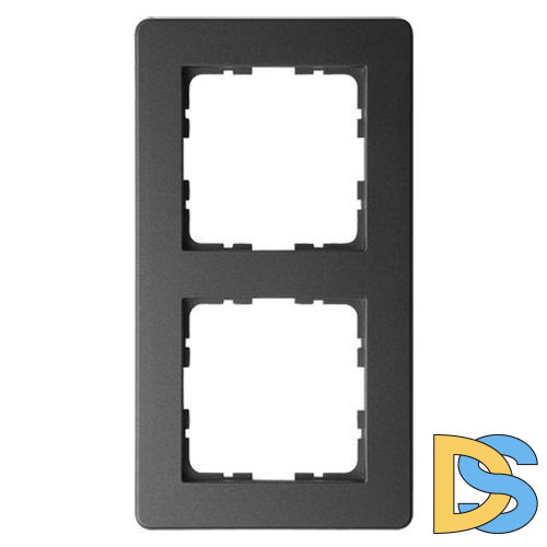 Рамка Jasmart G-Flex 2-постовая черный матовый (soft touch) поликарбонат G1102PB