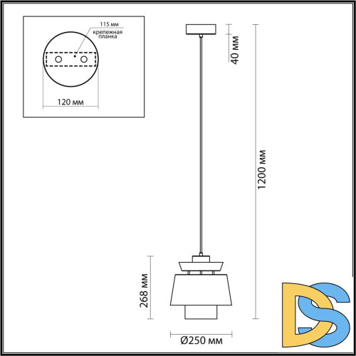 Подвесной светильник Odeon Light Kressa 4992/1