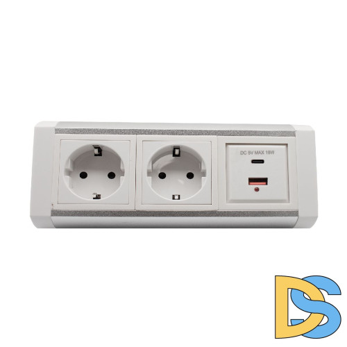 Блок розеток LK-RSA (2 секции 1 USB + 1 type-C) Mebax 00-00002873
