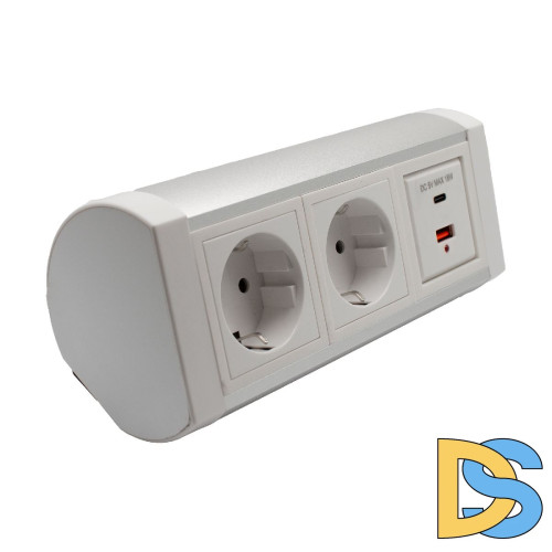 Блок розеток LK-RSA (2 секции 1 USB + 1 type-C) Mebax 00-00002873