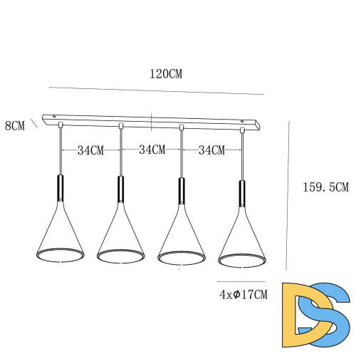 Подвесной светильник Lucide Gipsy 35410/04/30