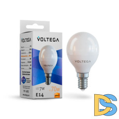 Лампа светодиодная Voltega E14 7W 2800К матовая VG2-G45E14warm7W 7054