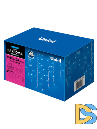Светодиодная гирлянда (UL-00002329) Uniel бахрома 230V синий ULD-B3010-200/SWK Blue IP67