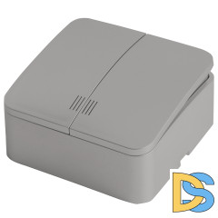 Выключатель двухклавишный с индикатором Stekker София 49298 MSW10-21-03