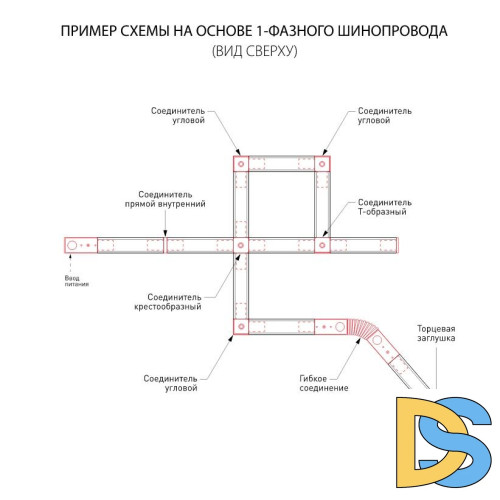 Однофазный шинопровод черный Elektrostandard Track Rail BK Surface 4690389178504