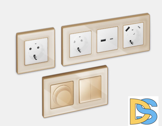 Рамка одноместная Ambrella Volt Arctic AF580341