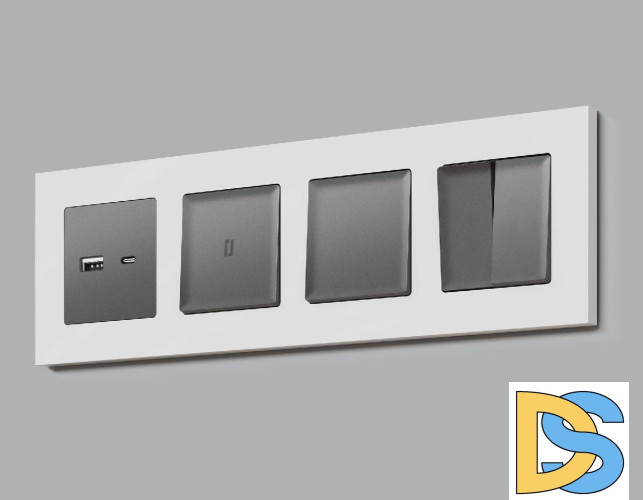 Лицевая панель для выключателя одноклавишного Ambrella Volt Alfa AP6510