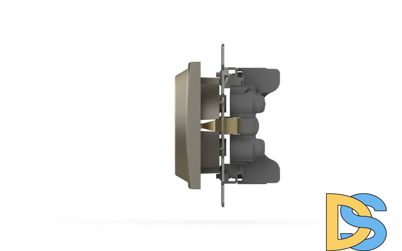 Розетка двухместная с заземлением ELBI Zena Vega 609-011400-907