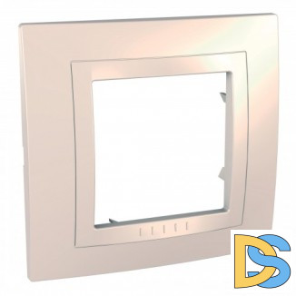 Рамка 1-ая (одинарная) литая, Бежевый, серия Unica, Schneider Electric