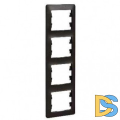 Рамка 4-ая (четверная) вертикальная, Шоколад, серия Glossa, Schneider Electric