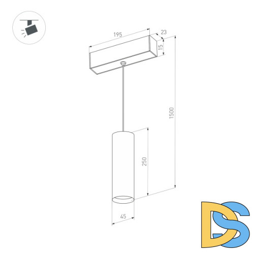Трековый светильник Arlight Mag-Orient-Spot-Hang-R45-12W Day4000 035712