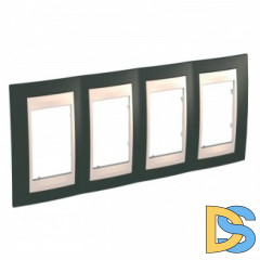 Рамка 4-ая (четверная), Какао/Бежевый, серия Unica, Schneider Electric