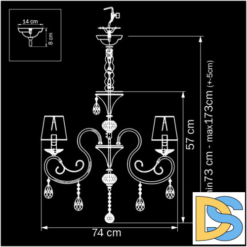 Подвесная люстра Osgona Ricerco 693082
