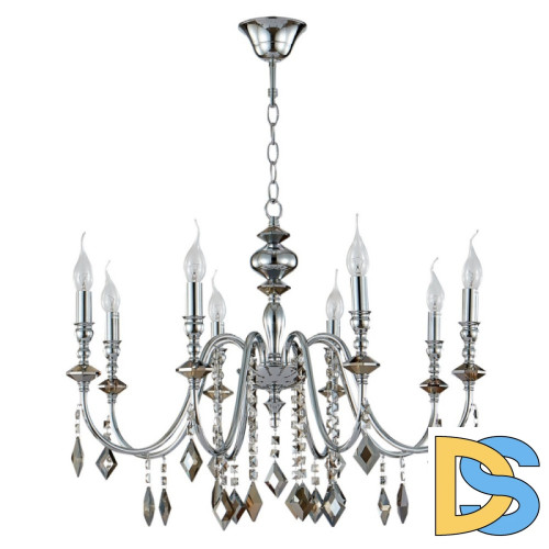 Подвесная люстра Crystal Lux MERCEDES SP8 CHROME/SMOKE