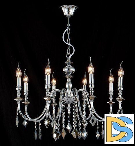 Подвесная люстра Crystal Lux MERCEDES SP8 CHROME/SMOKE