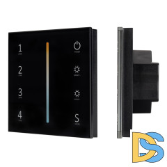 Панель Arlight Sens Smart-P43-Mix Black (230V, 4 зоны, 2.4G) 028137