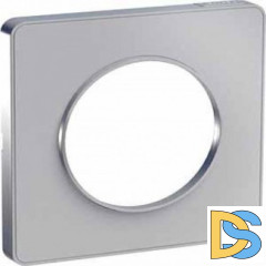 Рамка 1-ая (одинарная), Алюминий, серия Odace, Schneider Electric