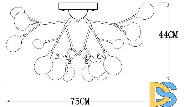 Потолочная люстра ARTE Lamp A7274PL-27WH